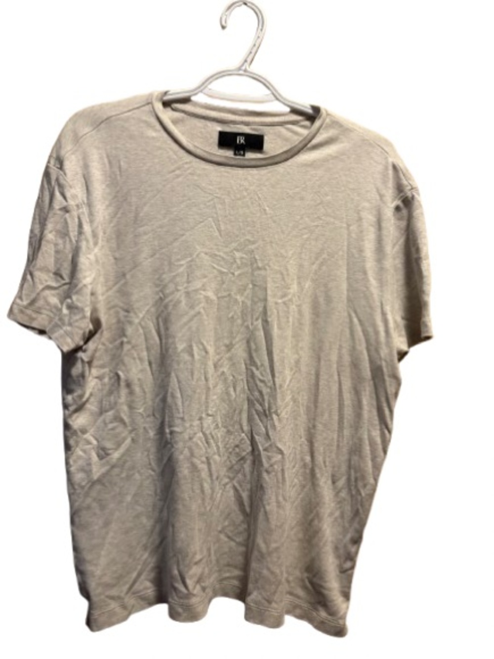 Banana Republic BR Beige 100% Cotton Crew Neck T-Shirt Size L